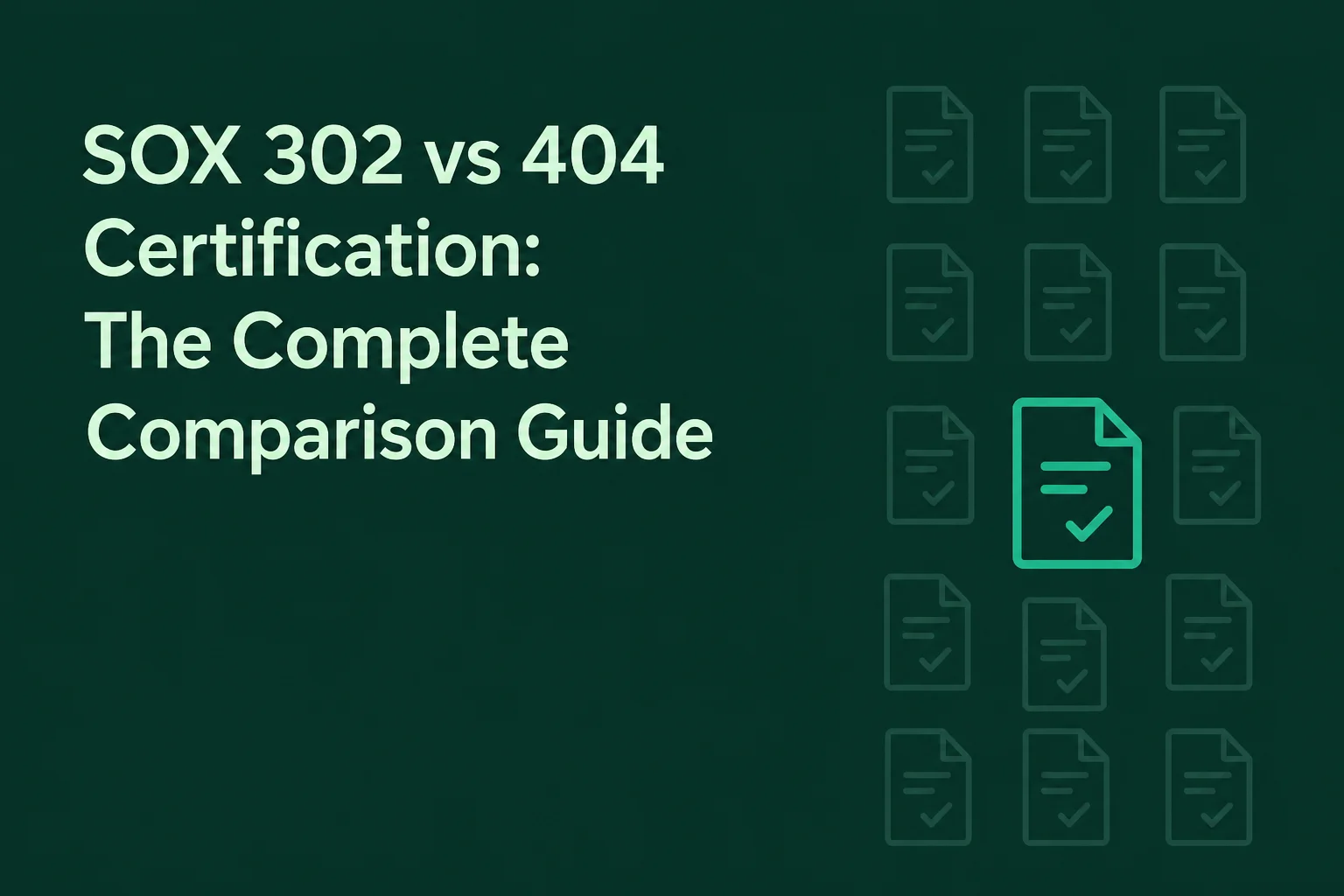 SOX 302 vs 404 Certification: The Complete Comparison Guide