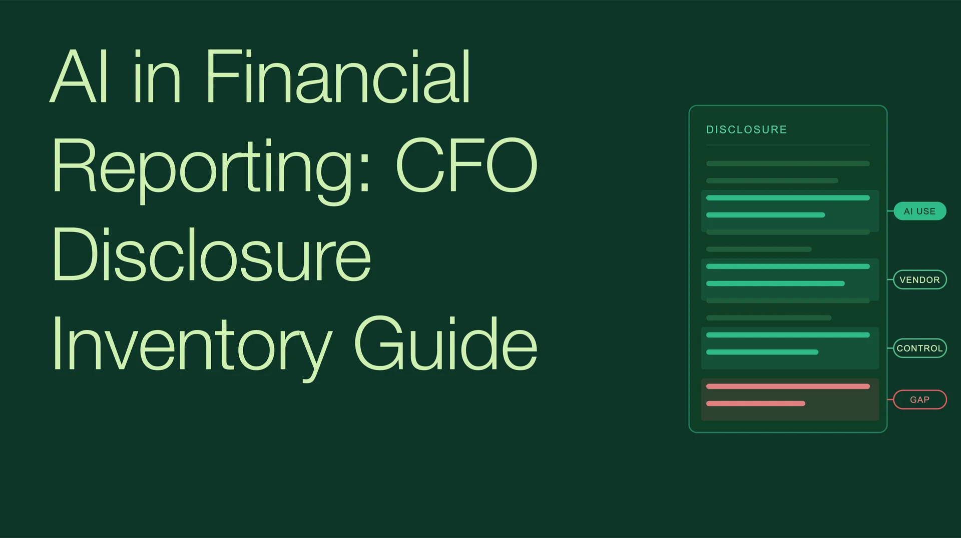 AI in Financial Reporting: CFO Disclosure Inventory Guide