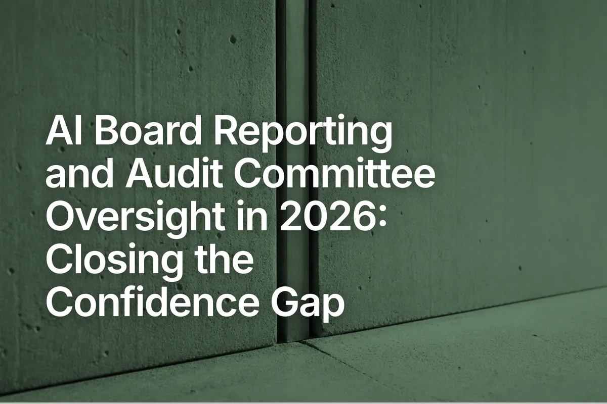 AI Board Reporting and Audit Committee Oversight in 2026: Closing the Confidence Gap