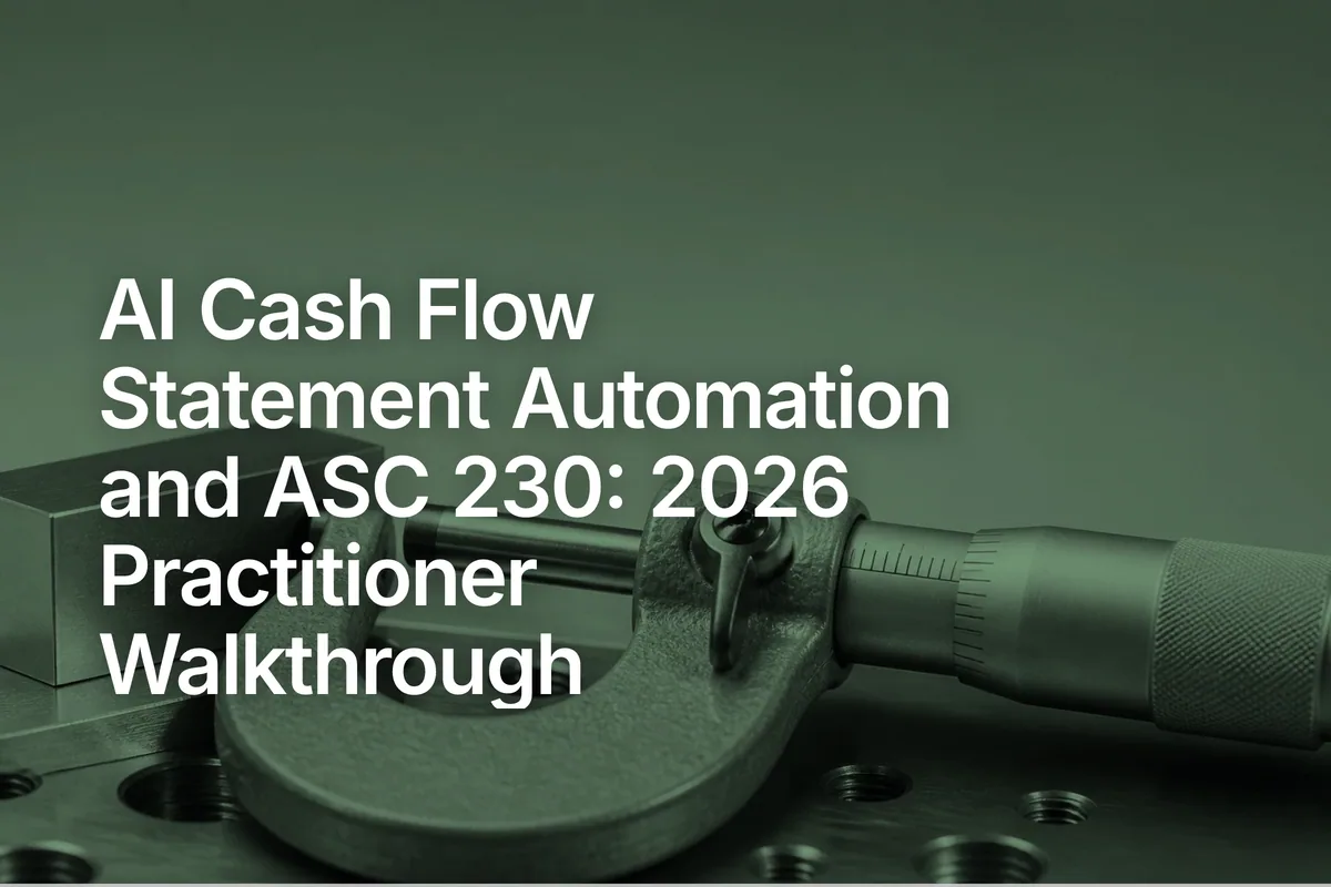 AI Cash Flow Statement Automation and ASC 230: 2026 Practitioner Walkthrough