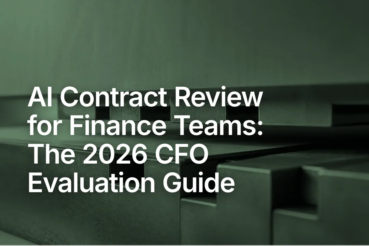 AI Contract Review for Finance Teams: The 2026 CFO Evaluation Guide
