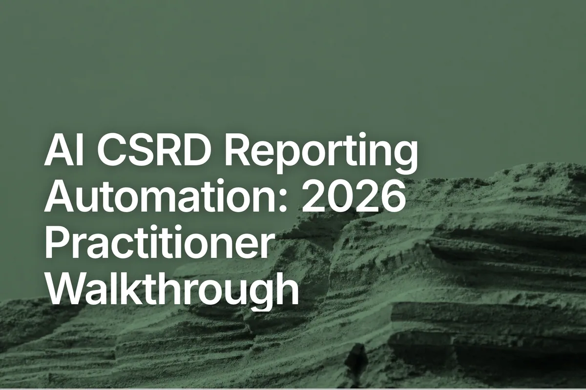 AI CSRD Reporting Automation: 2026 Practitioner Walkthrough