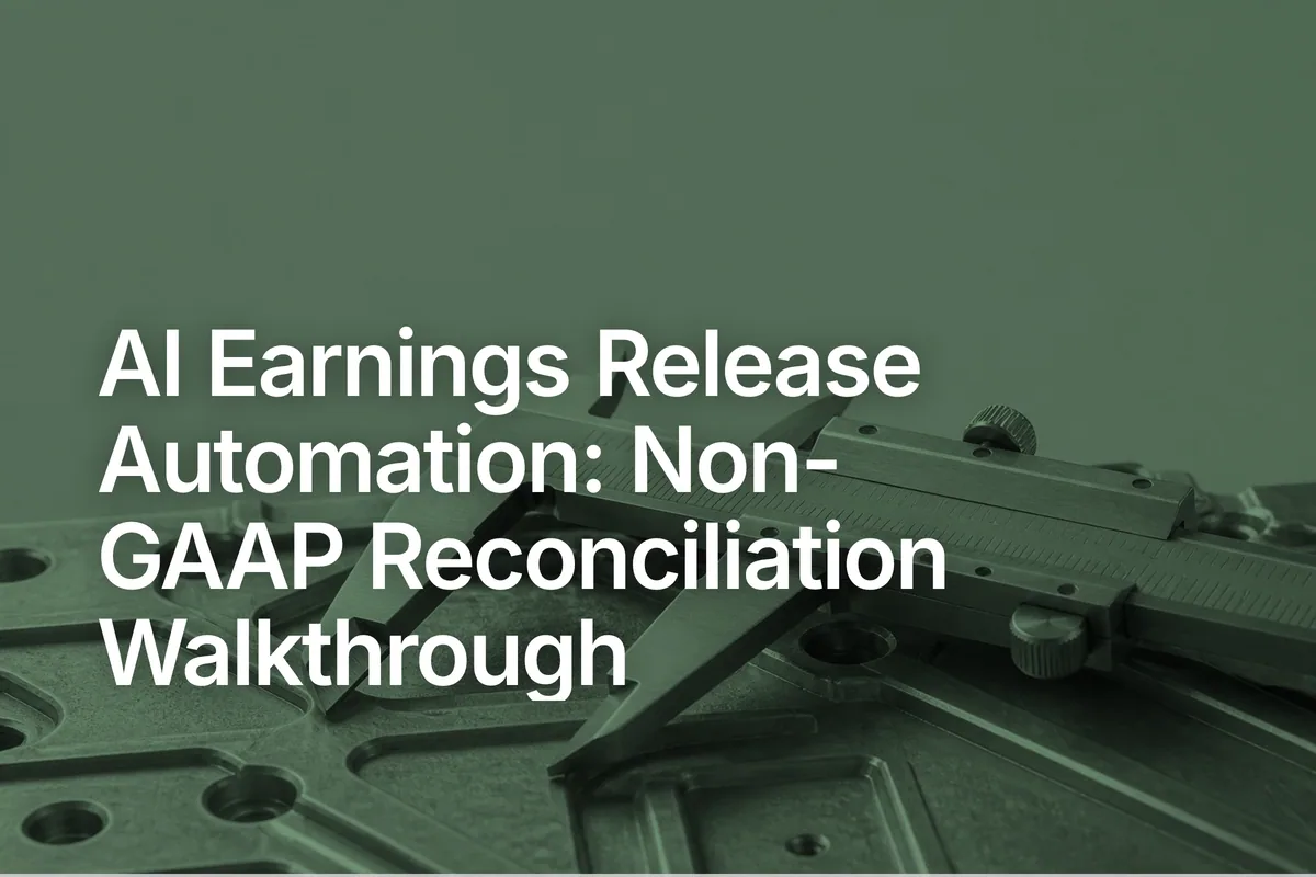 AI Earnings Release Automation: Non-GAAP Reconciliation Walkthrough