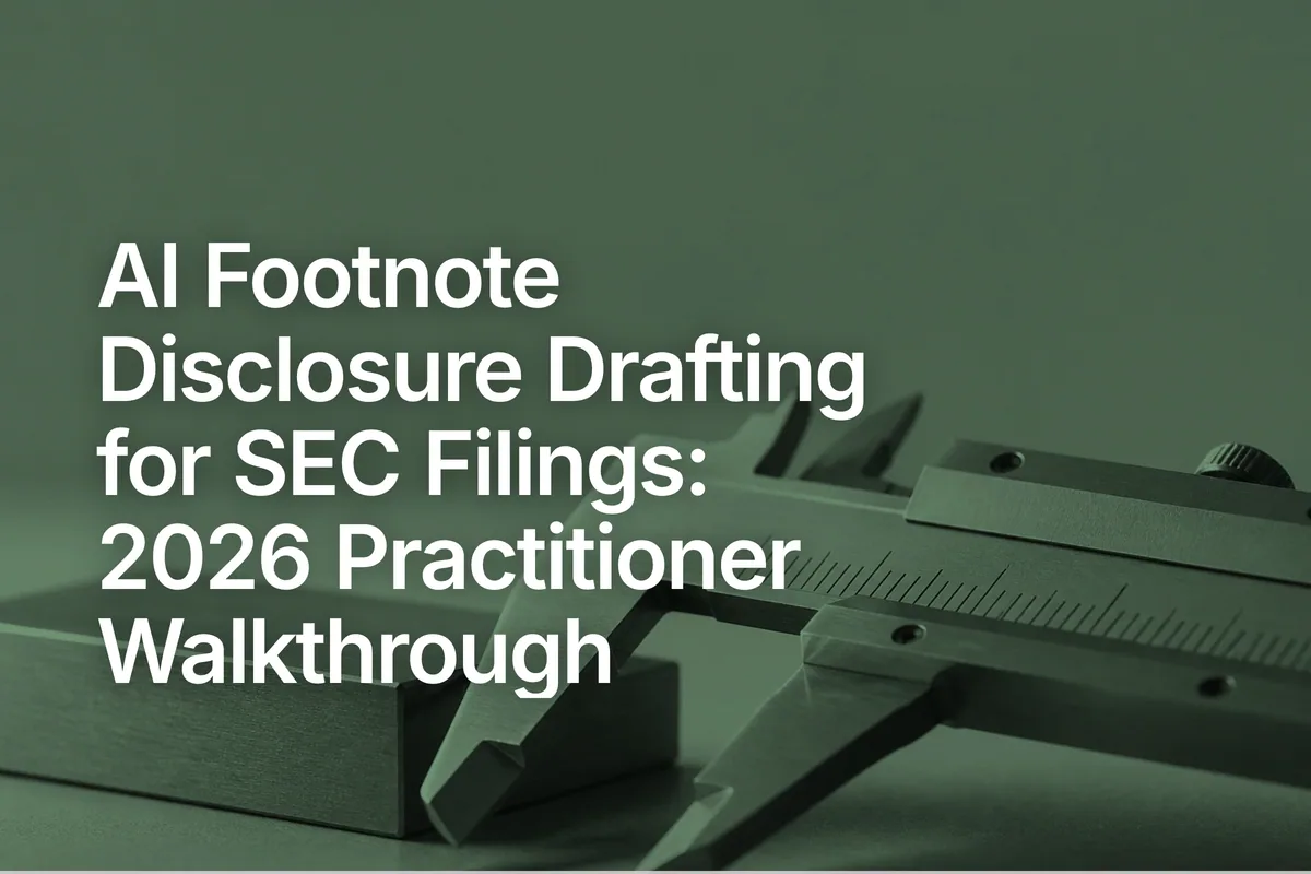 AI Footnote Disclosure Drafting for SEC Filings: 2026 Practitioner Walkthrough