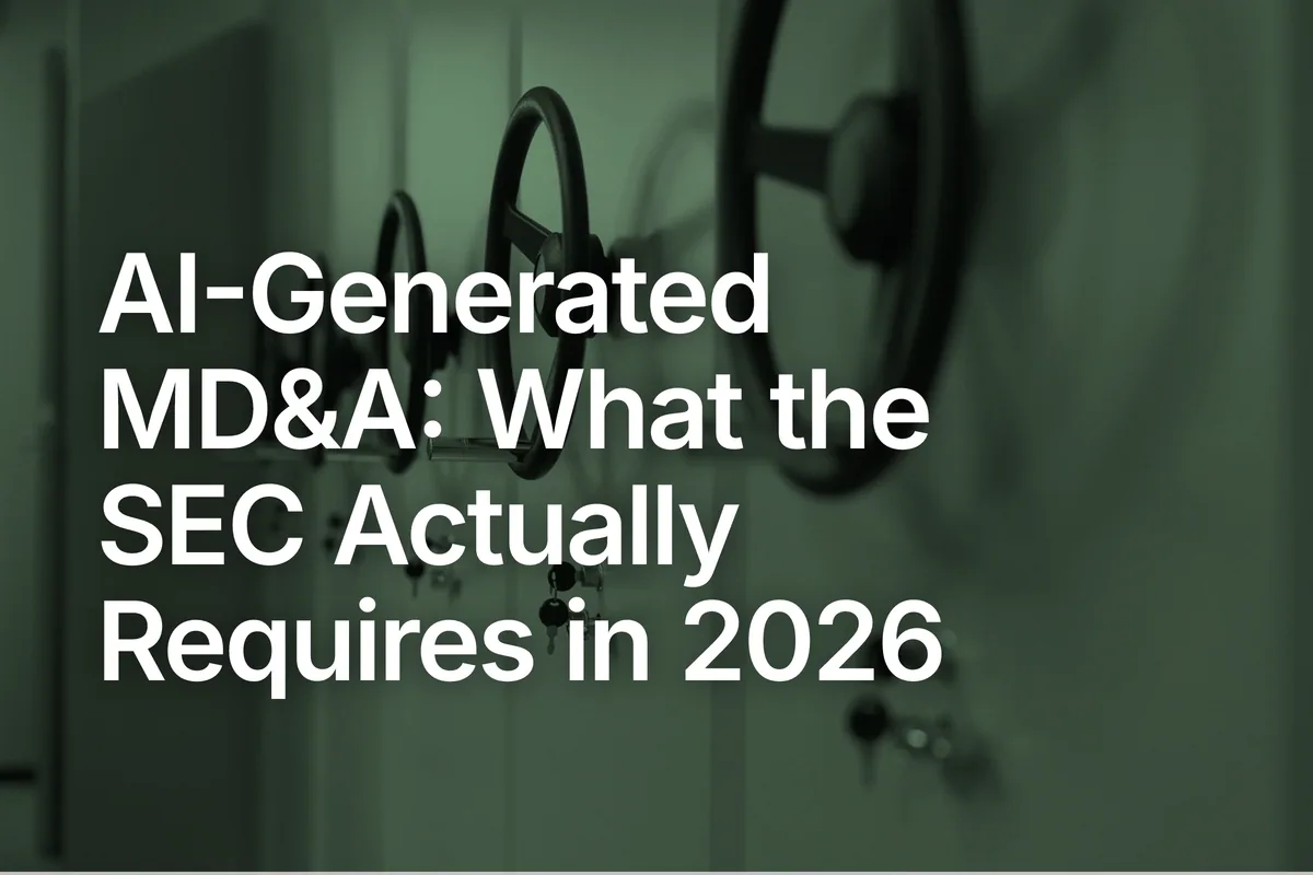 AI-Generated MD&A: What the SEC Actually Requires in 2026
