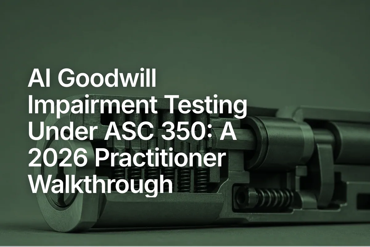 AI Goodwill Impairment Testing Under ASC 350: A 2026 Practitioner Walkthrough