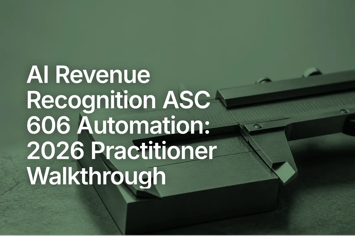AI Revenue Recognition ASC 606 Automation: 2026 Practitioner Walkthrough