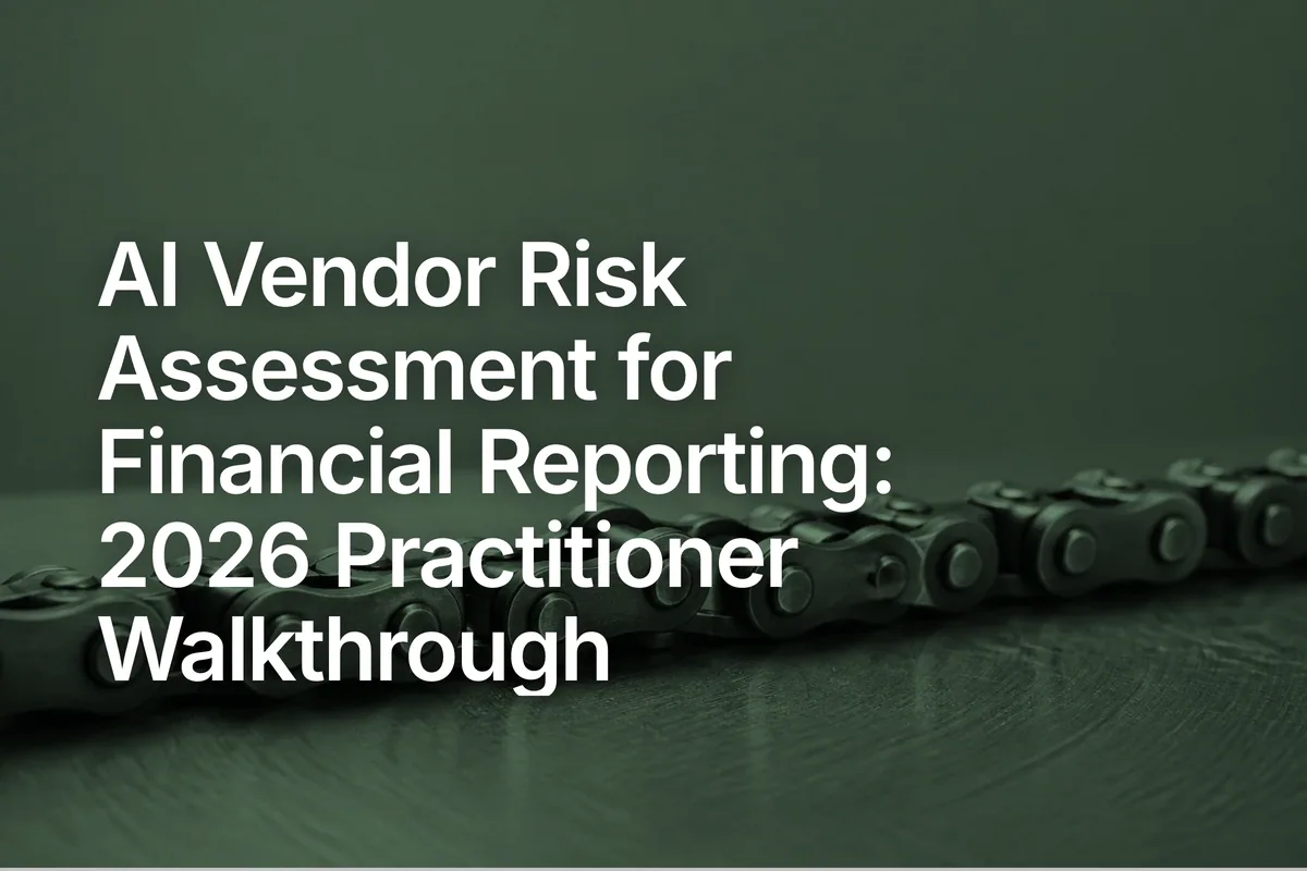 AI Vendor Risk Assessment for Financial Reporting: 2026 Practitioner Walkthrough