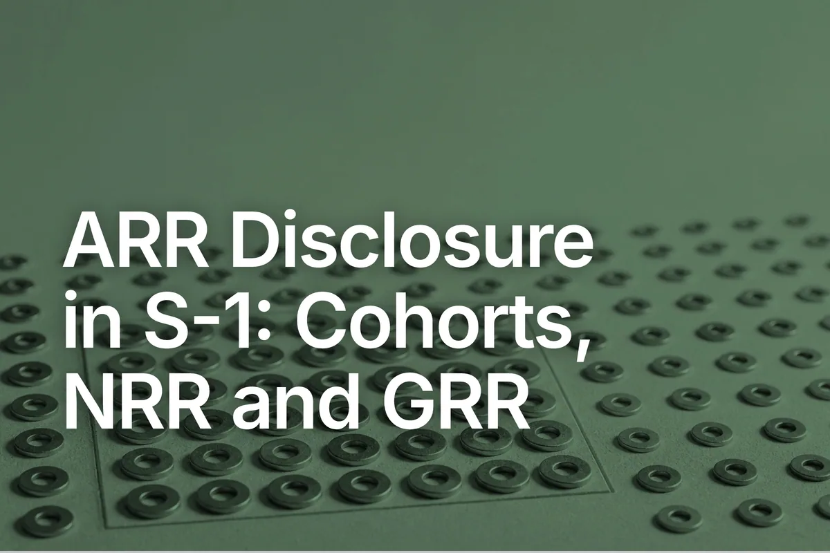 ARR Disclosure in S-1: Cohorts, NRR and GRR