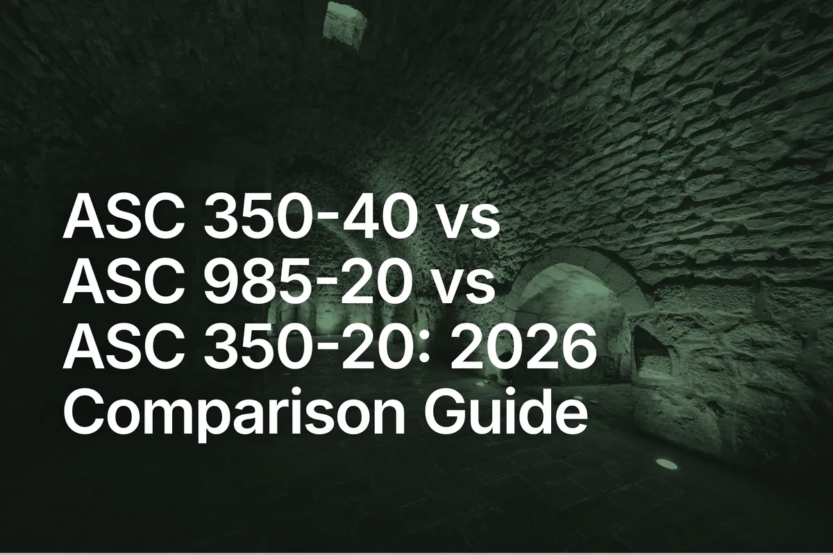 ASC 350-40 vs ASC 985-20 vs ASC 350-20: 2026 Comparison Guide