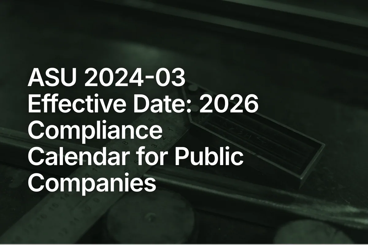 ASU 2024-03 Effective Date: 2026 Compliance Calendar for Public Companies