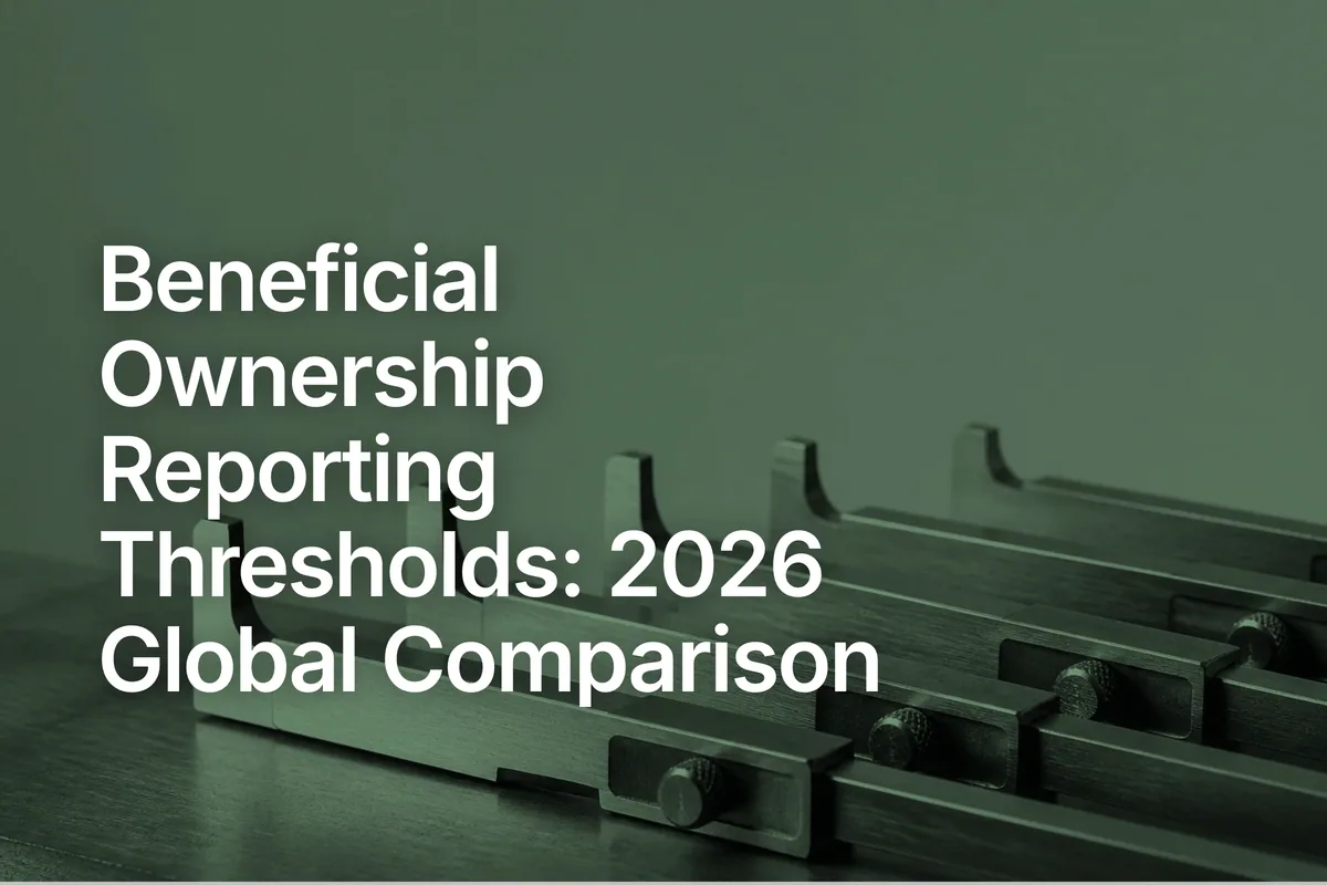 Beneficial Ownership Reporting Thresholds: 2026 Global Comparison