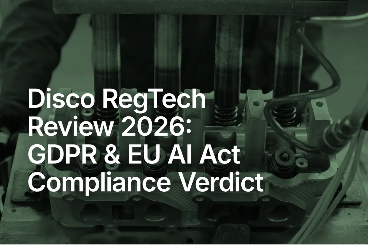 Disco RegTech Review 2026: GDPR & EU AI Act Compliance Verdict