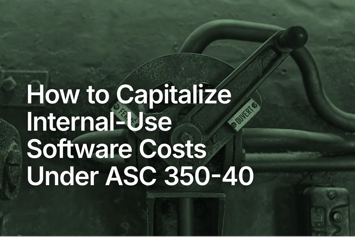 ASC 350-40: How to Capitalize Internal-Use Software Costs