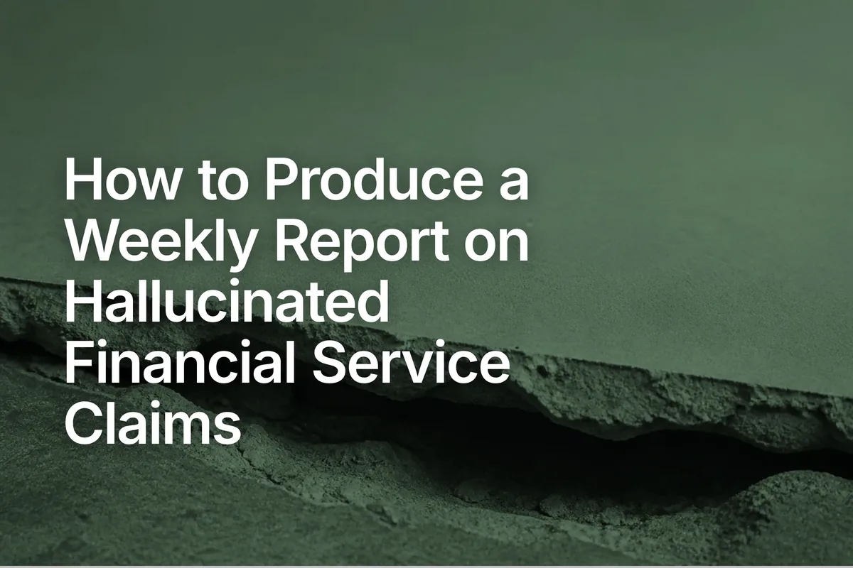 How to Produce a Weekly Report on Hallucinated Financial Service Claims