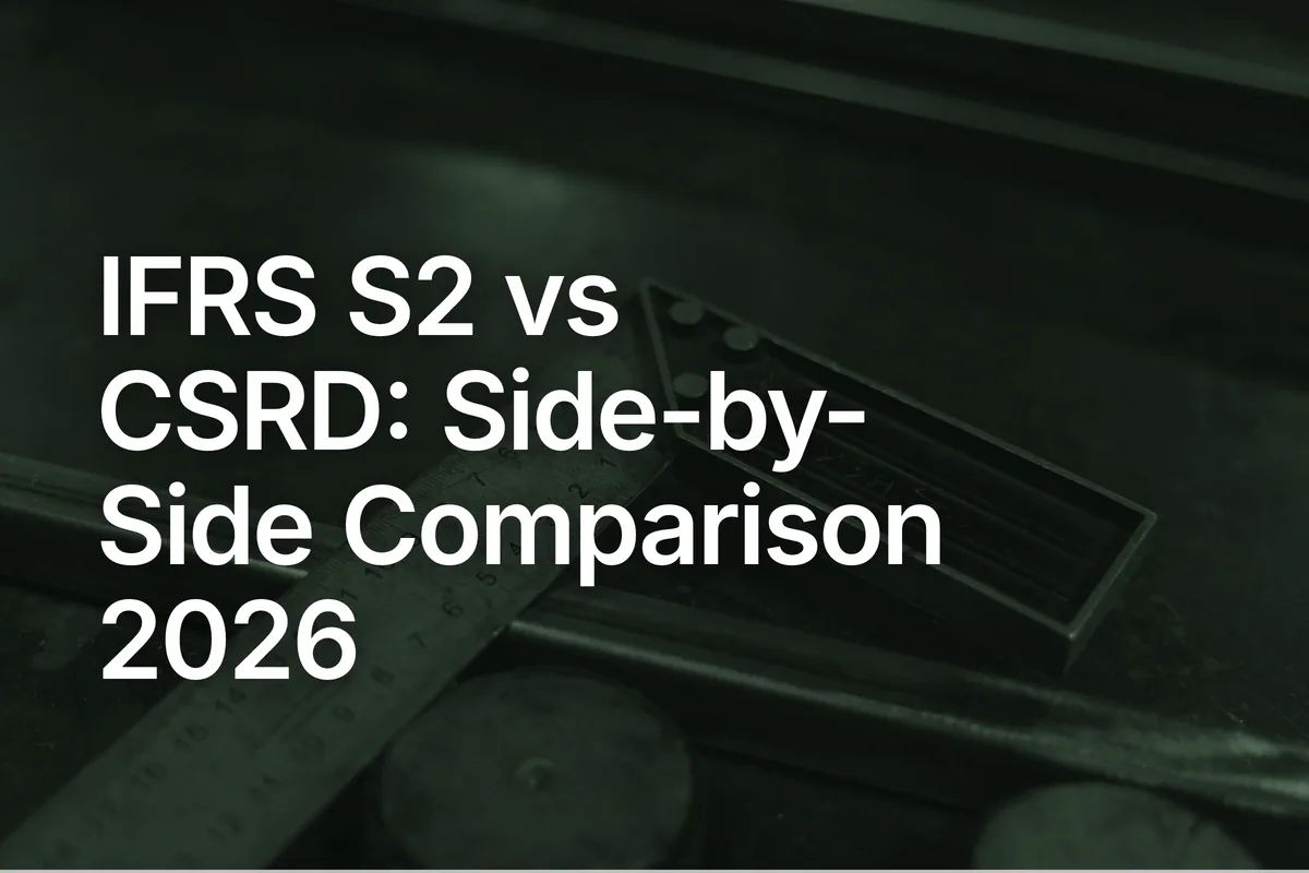 IFRS S2 vs CSRD: Side-by-Side Comparison 2026