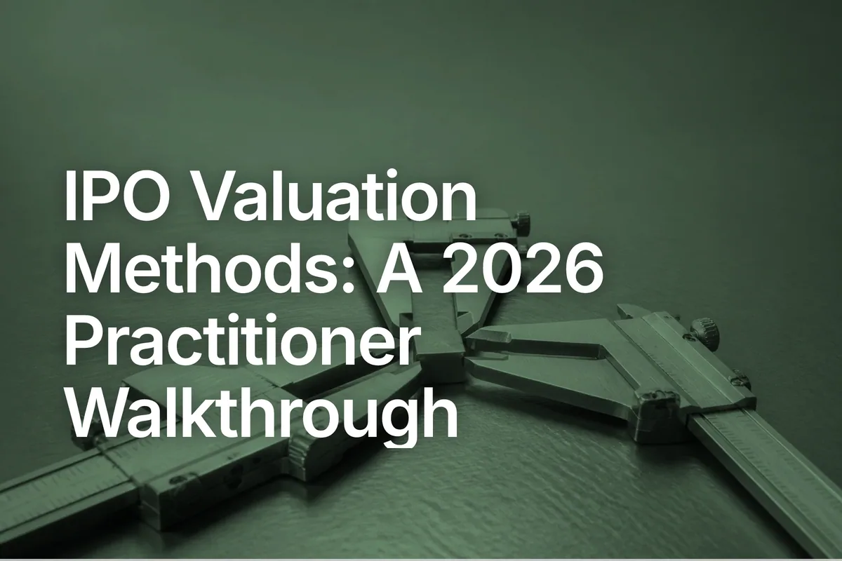 IPO Valuation Methods: A 2026 Practitioner Walkthrough