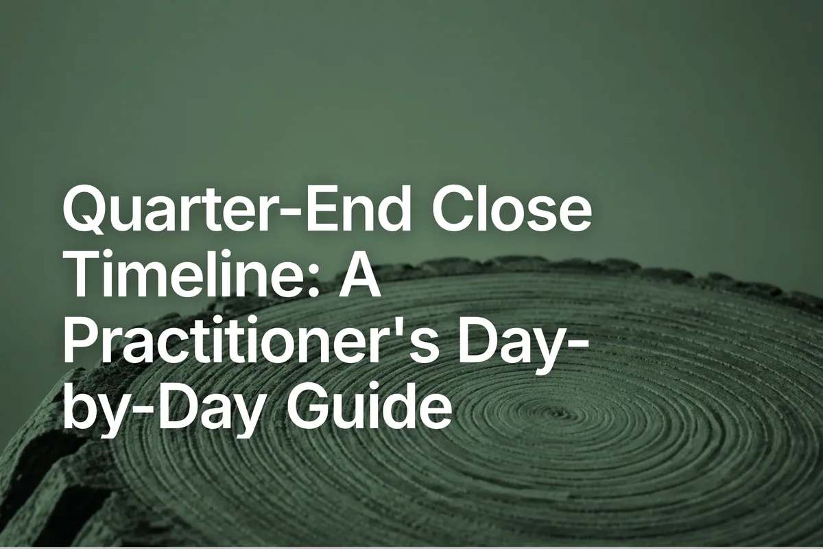 Quarter-End Close Timeline: A Practitioner's Day-by-Day Guide
