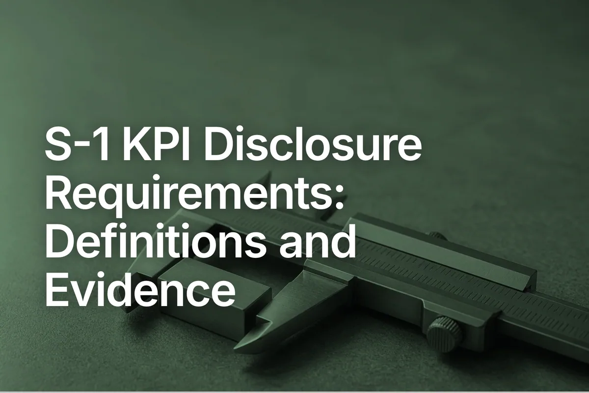S-1 KPI Disclosure Requirements: Definitions and Evidence