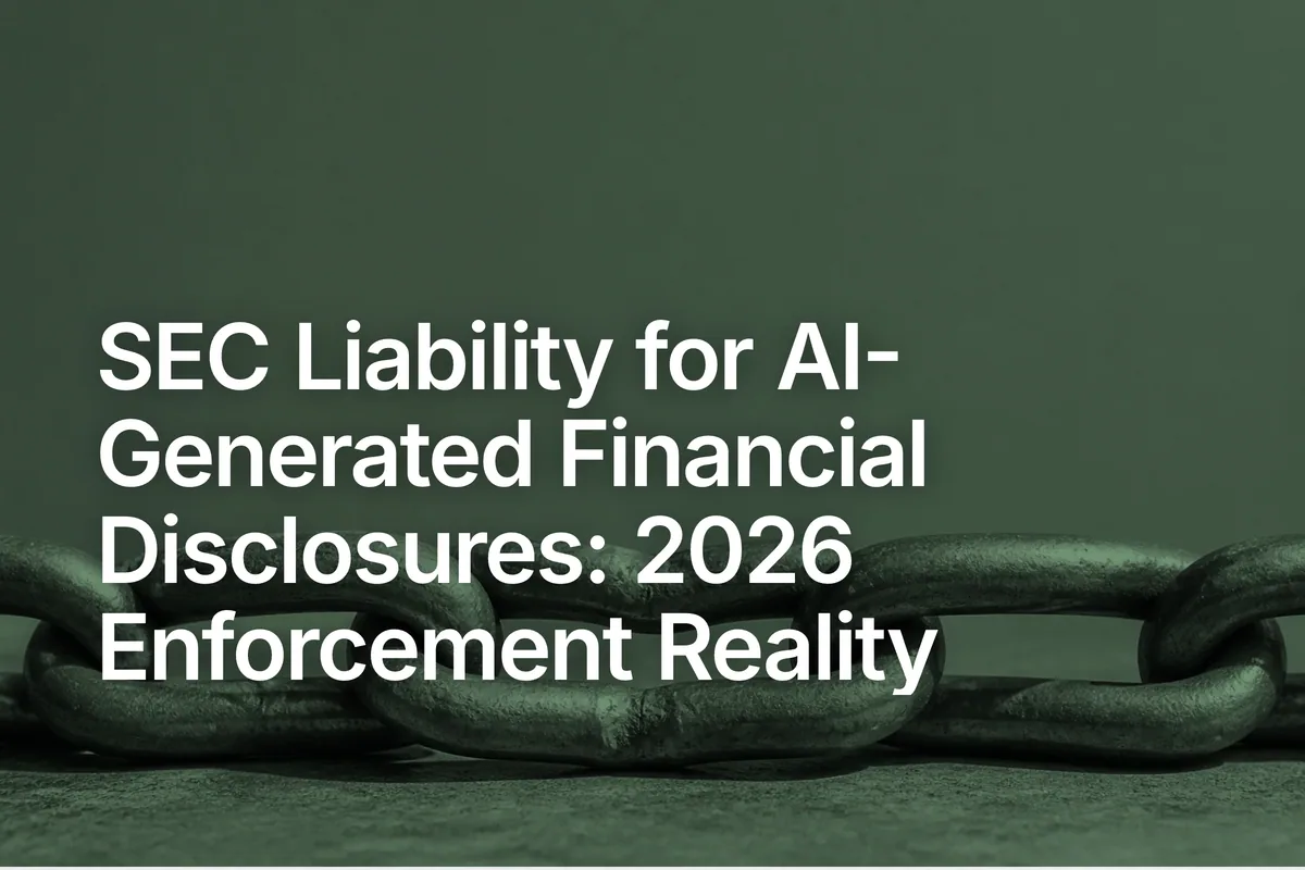 SEC Liability for AI-Generated Financial Disclosures: 2026 Enforcement Reality