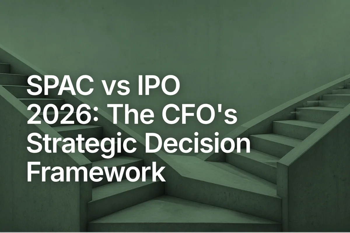 SPAC vs IPO 2026: The CFO's Strategic Decision Framework