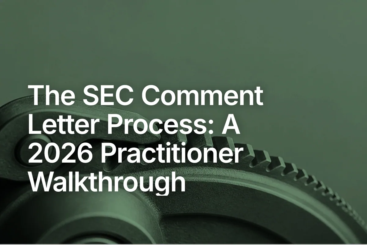 The SEC Comment Letter Process: A 2026 Practitioner Walkthrough