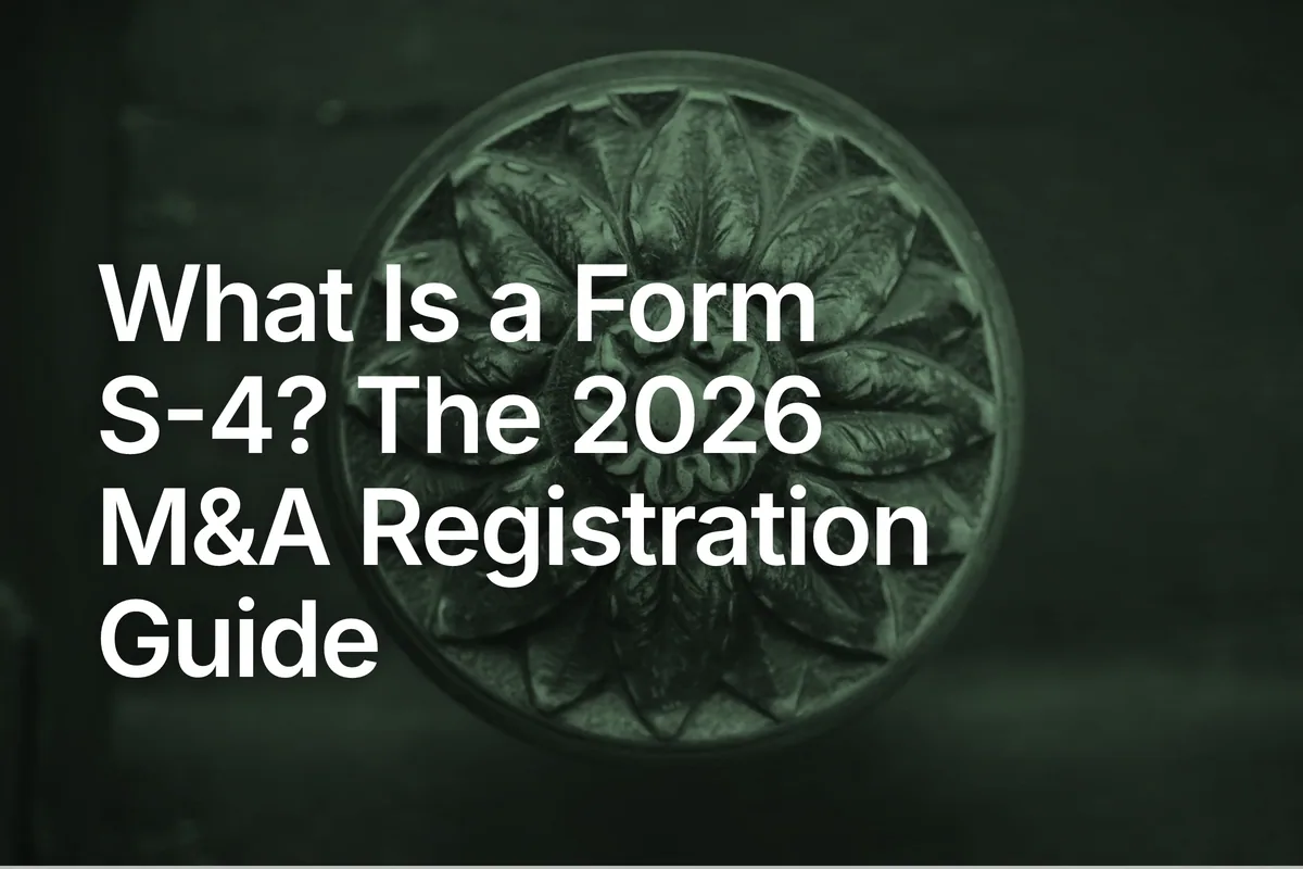 What Is a Form S-4? The 2026 M&A Registration Guide