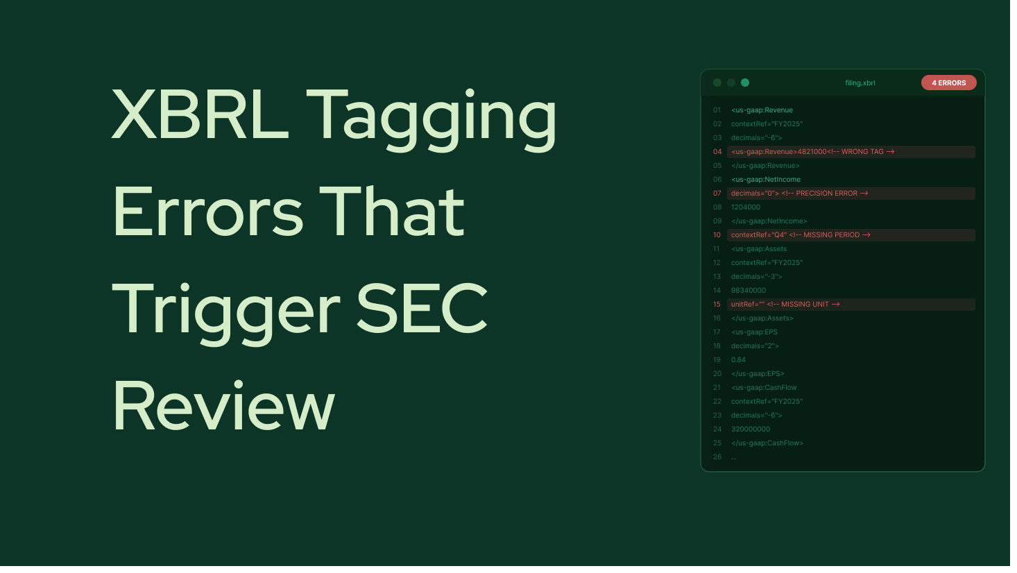 XBRL Tagging Errors That Trigger SEC Review